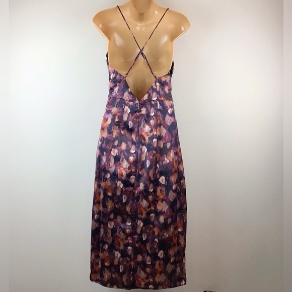 Jason Wu Watercolor Satin Maxi Dress | Small - Picture 2 of 14